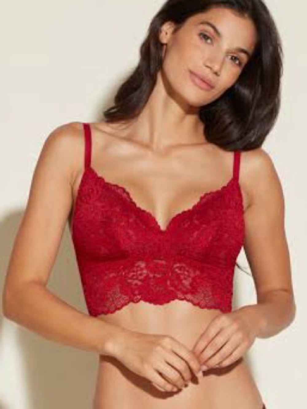 Cosabella Red Lace Jhansi Curvy Bralette